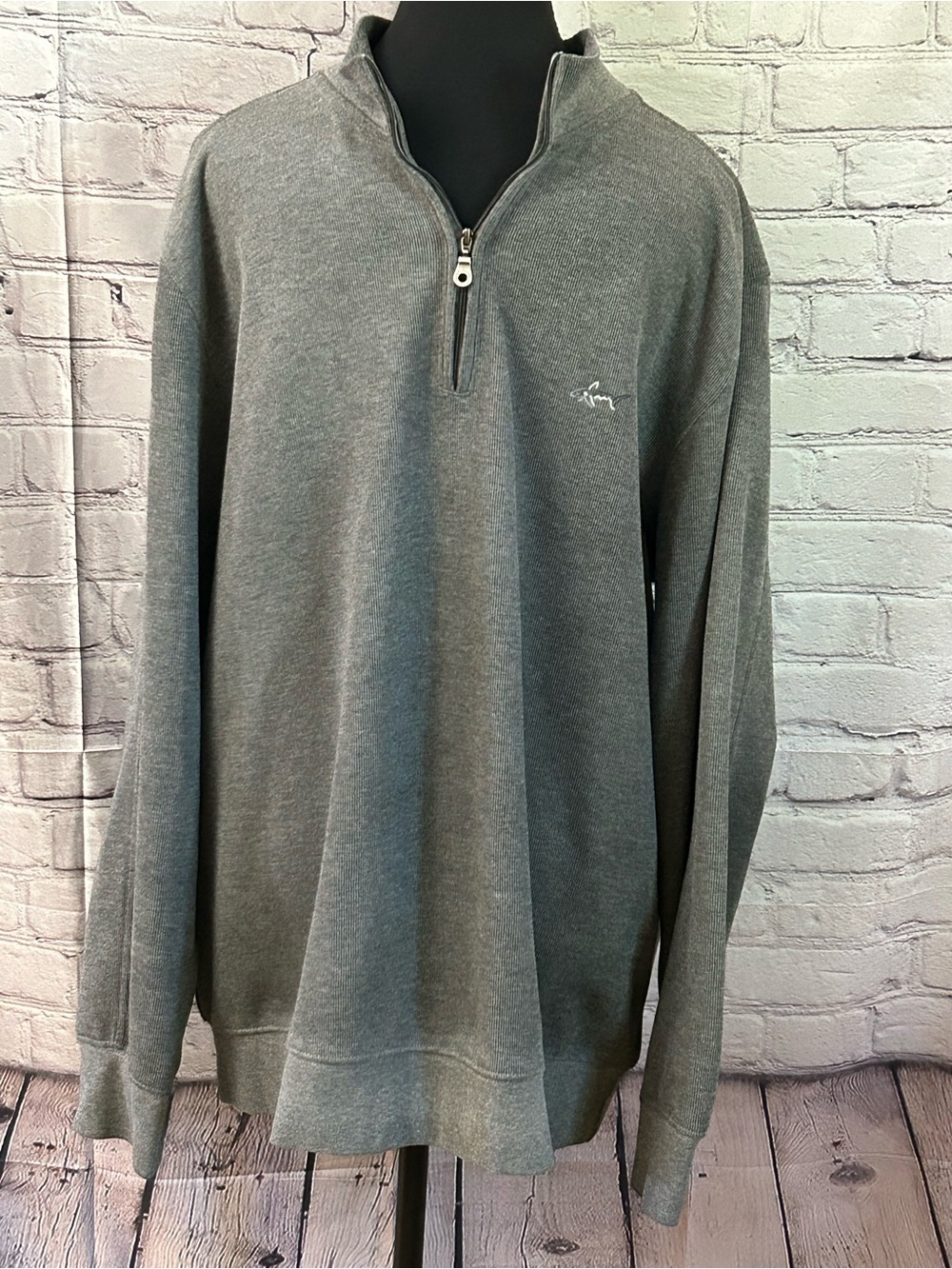 Greg Norman Collection Men's Gray Quarter-Zip Pullover